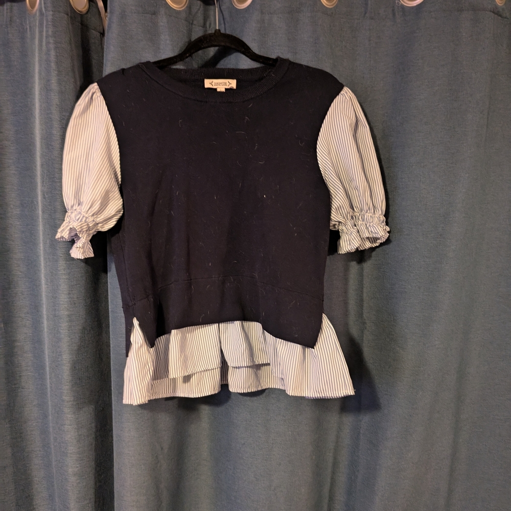 Nanette Lepore Midnight Blue Knit Top